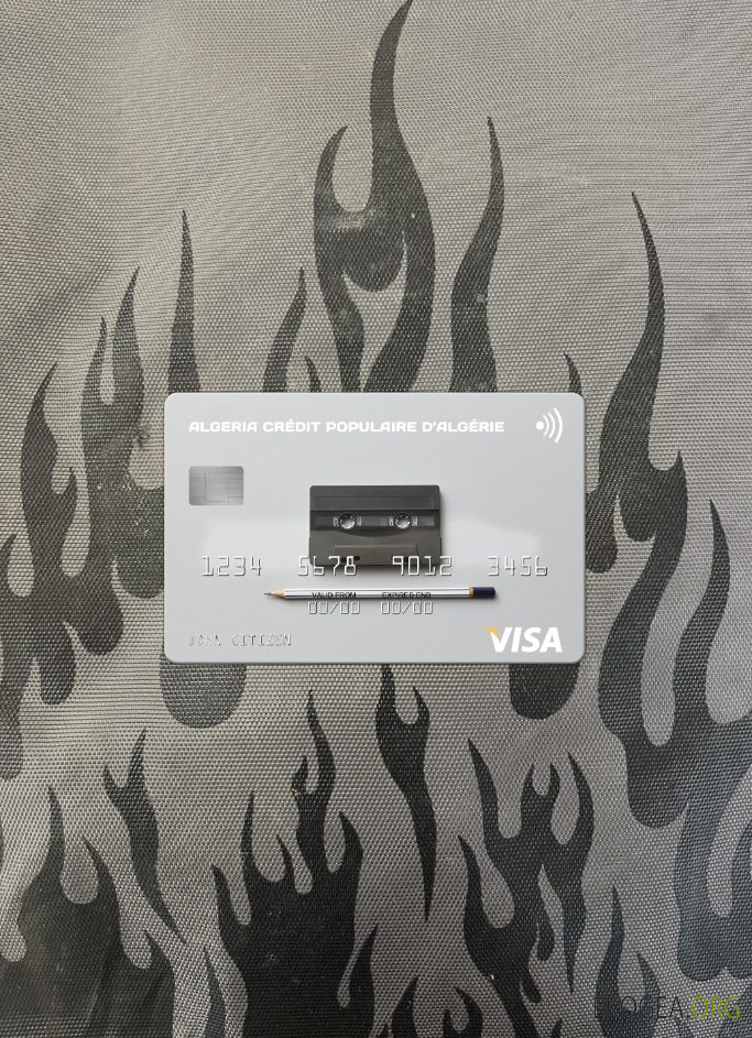 Photolook carte visa Algérie Crédit Populaire d'Algérie recto